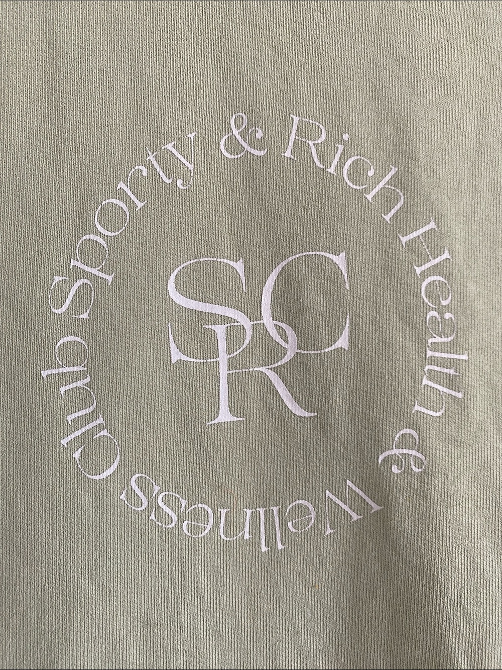 Sporty & Rich Wellness Club Sage Logo Crewneck Sweatshirt - Picture 3 of 8